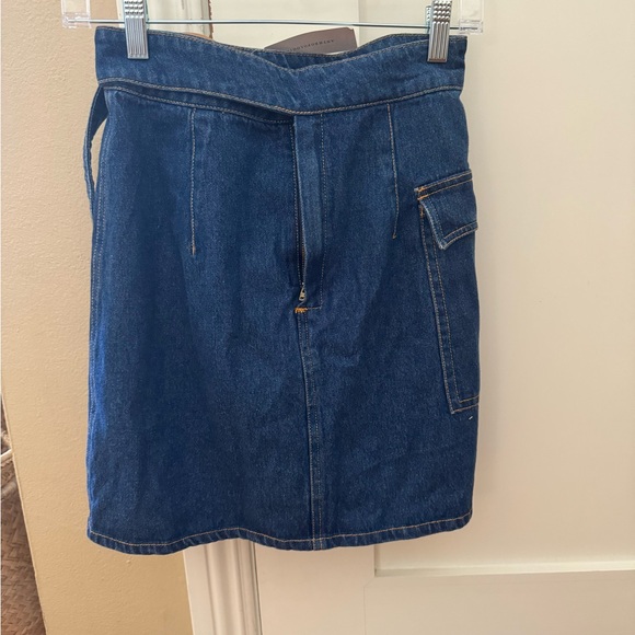 NWT Anthropologie Amata Apparel Mari Slim Denim Mini Skirt - Picture 7 of 9